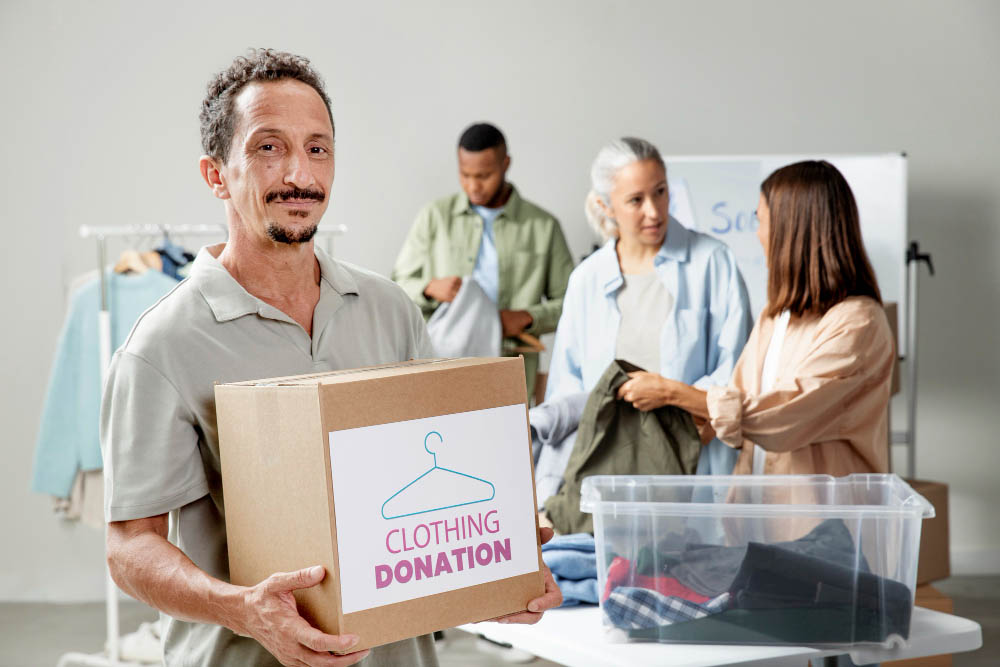 Clothing donation to urban area